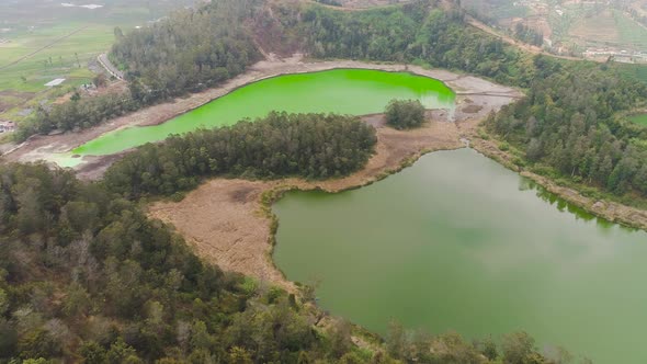 Telaga Warna Lake at Plateau Dieng