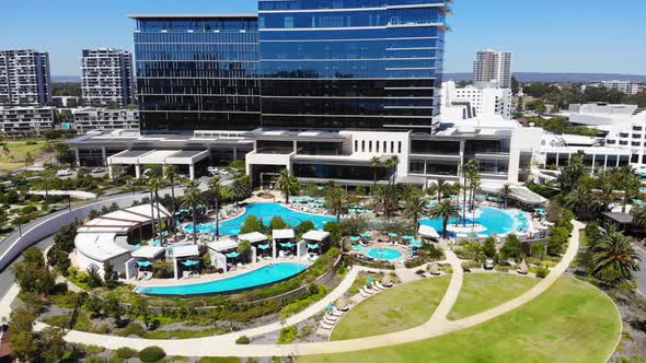 Aerial View of a Resort Hotel in Australia