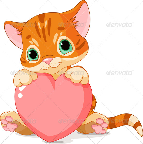 Valentines Day Kitten