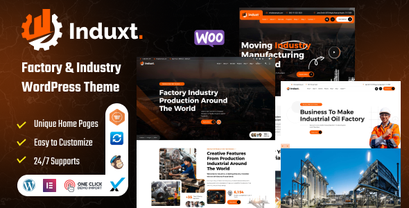 Induxt - Factory & Industry WordPress Theme