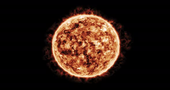 Sun on black space background. Space exploration and astronomy
