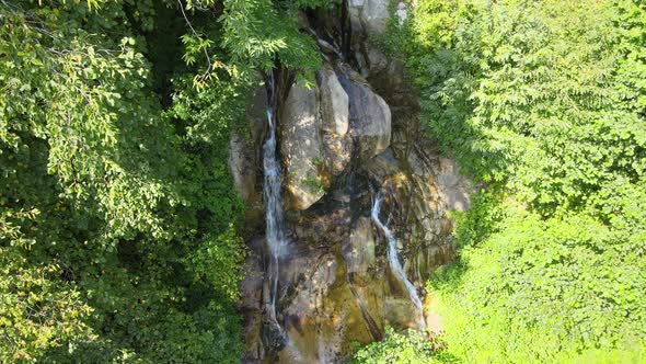 natural small waterfall