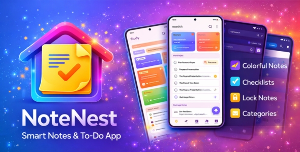 NoteNest Premium - Modern Note-Taking & Task Management Android App | Jetpack Compose + AdMob