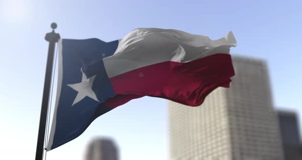 Texas state flag waving