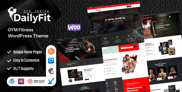 DailyFit - Fitness and Gym WordPress Theme