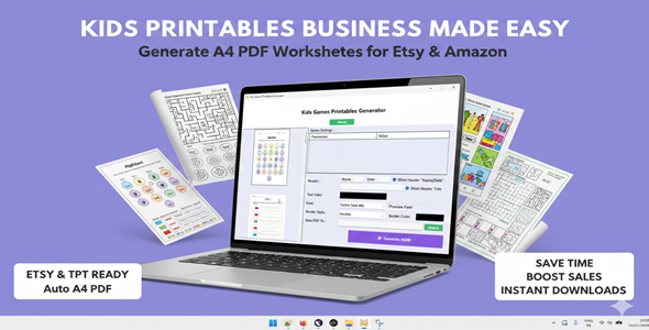 Kids Games Printables Generator