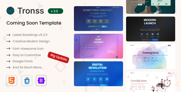 Tronss - Html Coming soon page