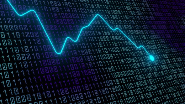 Stock market animated graphic. Stock price chart.