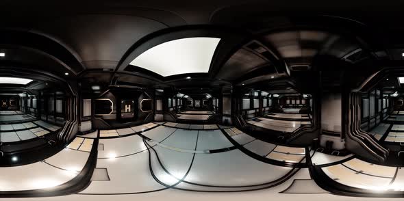 Vr360 View of Spaceship Interior