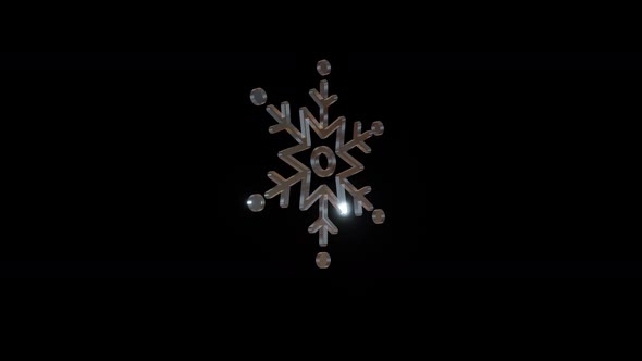 Single Snowflakes 3D Metallic