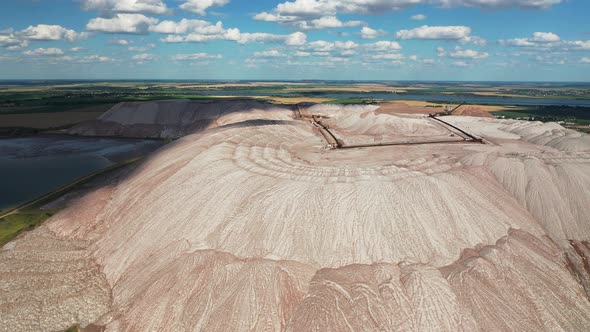 Mountains of Products for the Production of Potash Salt