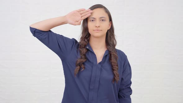 Indian saluting