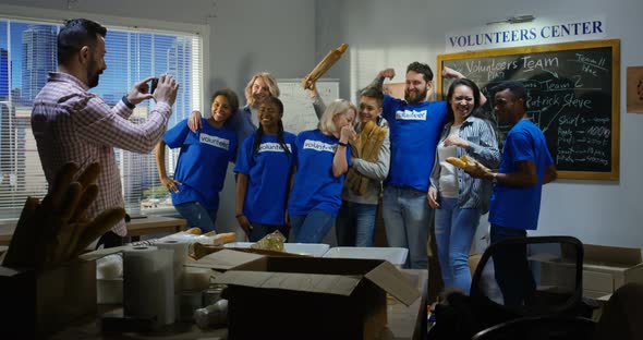 Volunteer Team Posing for Group Photo