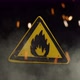  Flammable Materials Sign Over a Smoky Background - VideoHive Item for Sale