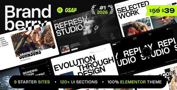 Brandberry – Creative Elementor WordPress Theme