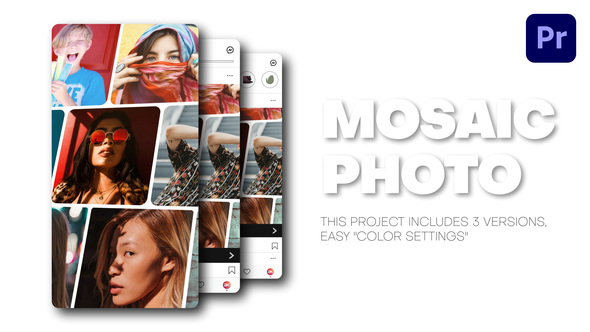 Vertical Mosaic Photo Reveal