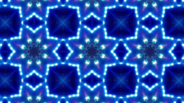 VJ Purple Blue Kaleidoscope Neon Light Loop 4K 03