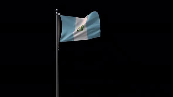Guatemala Flag  With Alpha 4K