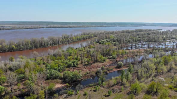 An Overview of a Flooded Fields and Other Areas