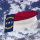 North Carolina Flag With Sky 4k - VideoHive Item for Sale
