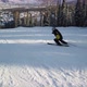 Skiing alone on perfectly groomed ski piste at ski resort - VideoHive Item for Sale