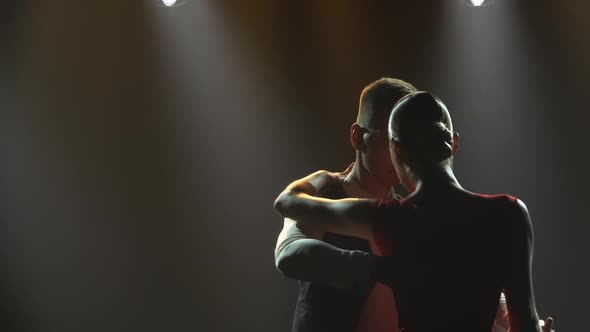 A Passionate Tango Dance Performed By a Pair of Ballroom Dancers