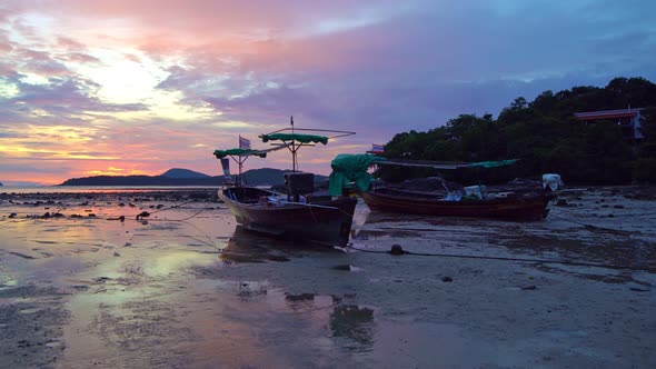 Beautiful Sky Above Fishing Boats