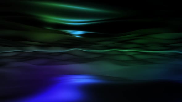 Abstract Colorful Wavy Background with Neon Glow