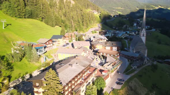 Aerial View of Beautiful Heiligenblut Alpin Town in Summer Season Grossglockner Austria