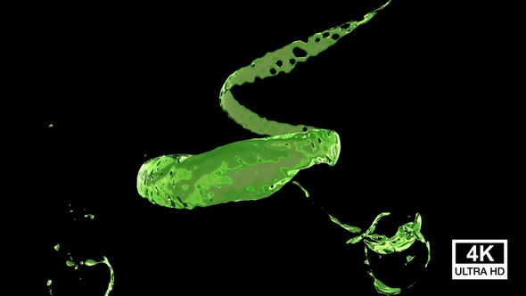 Twisted Green Color Water Splash V6 alt