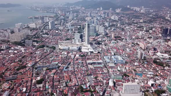 Aerial view KOMTAR tower