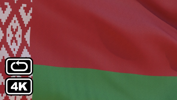 Belarus Flag 4K Seamless Loop