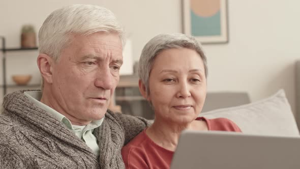 Older Couple Using Computer at Home