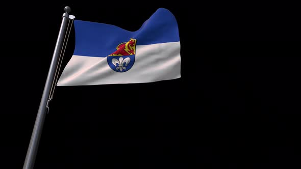 Darmstadt City  Flag (Germany) With Alpha Channel 4K