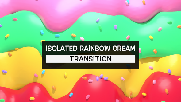 Isolated Rainbow Cream Transition