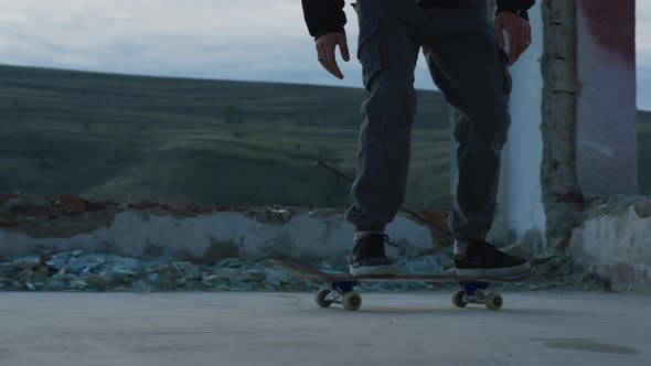 Skater doing a flip