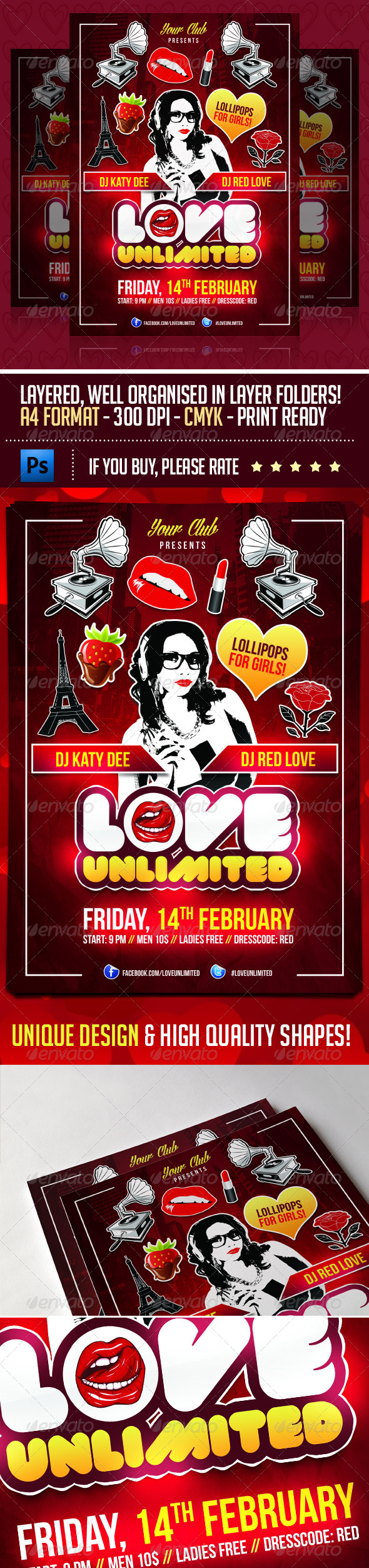 Love Unlimited Valentines Day Flyer