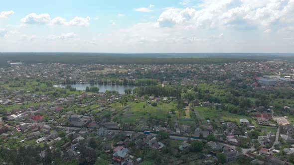 Forest Village And Lake