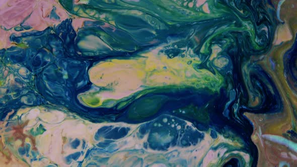 Psychedelic Colour Paint  Spreading Swirling 73