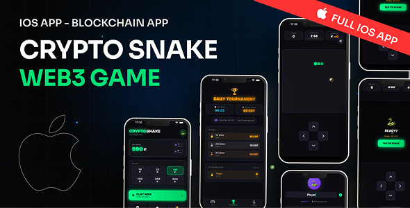 CryptoSnake – Neon Snake Game with Token Economy & Daily Tournament (SwiftUI iOS)