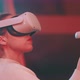 Young woman experiencing virtual reality close up - VideoHive Item for Sale