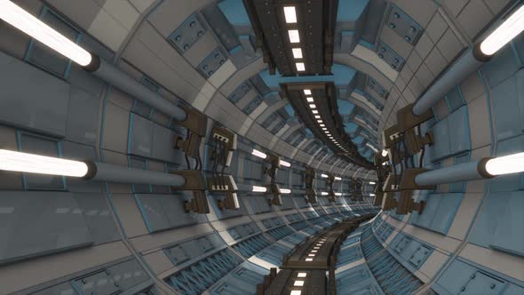 Sci Fi Endless Rounded Tunnel