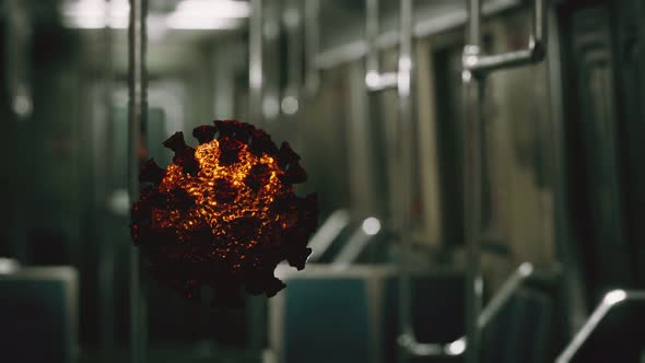 Coronavirus Covid19 Epidemic in Subway Car alt