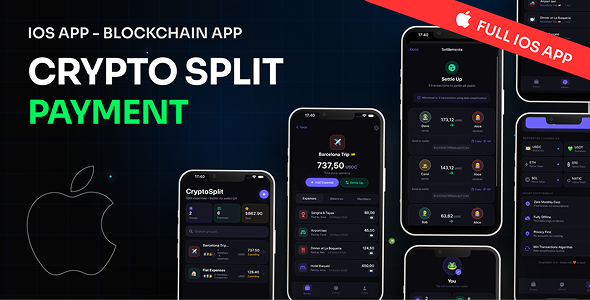 CryptoSplit - Crypto Expense Splitter and Wallet QR Settlement App for iOS