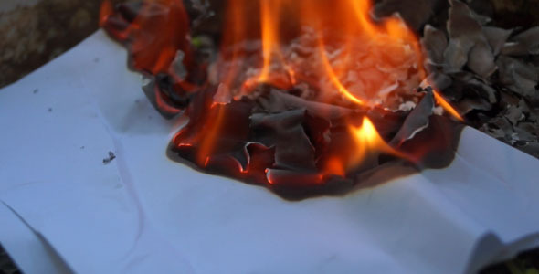 Burning Piece of Paper