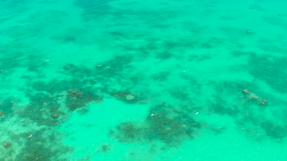 Transparent Blue Sea Water in the Lagoon.