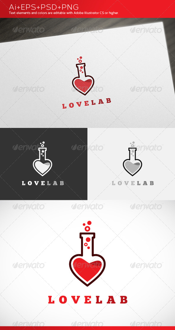 Love Lab Logo Template