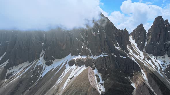 Flying over the Mountain Peaks