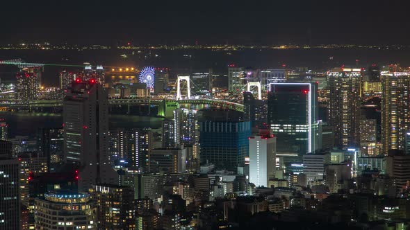 Timelapse Tokyo Cityscape with Buildings and Skyscrapers