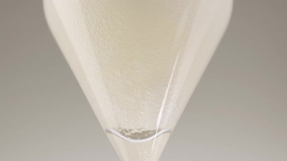 Glass of Champagne on White Isolated Background